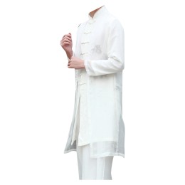 Custom made cotton linen long shirt men's Han suit Tang suit meditation suit Chinese style linen men's suit ancient costume ancient fairy airway robe Kung Fu SHIRT CREW drama suit hand-painted Tang suit SKF004 Custom made cotton linen long shirt men's Han suit Tang suit meditation suit Chinese style linen men's suit ancient costume ancient fairy airway robe Kung Fu SHIRT CREW drama suit hand-painted Tang suit SKF004